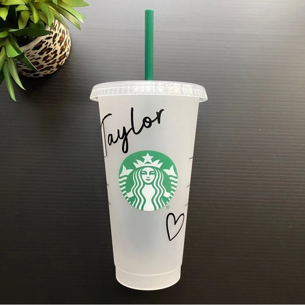 Starbucks White and Green Disposable Tableware Set